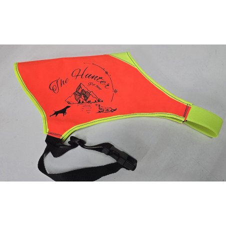 PETTORINA ALTA VISIBILITA' THE HUNTER PET FOOD  COLOR ARANCIO FLUO