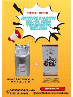 1 SACCO MONOPROTEICO + 10 GEL TRASPORTO INCLUSO