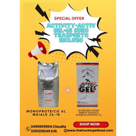 1 SACCO MONOPROTEICO + 10 GEL TRASPORTO INCLUSO