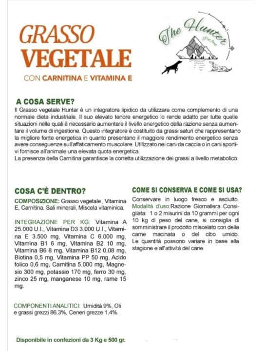Grasso Vegetale in Polvere