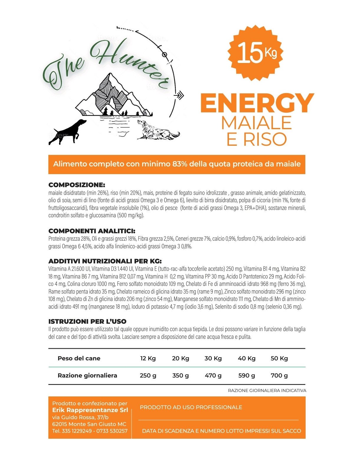Gluten Free ENERGY MAIALE e RISO