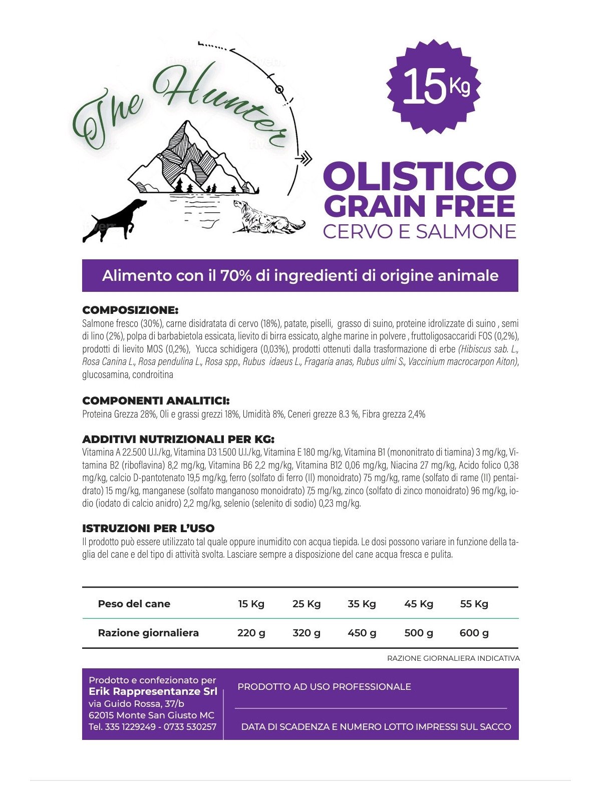 Olistico Grain Free  CERVO e SALMONE FRESCO