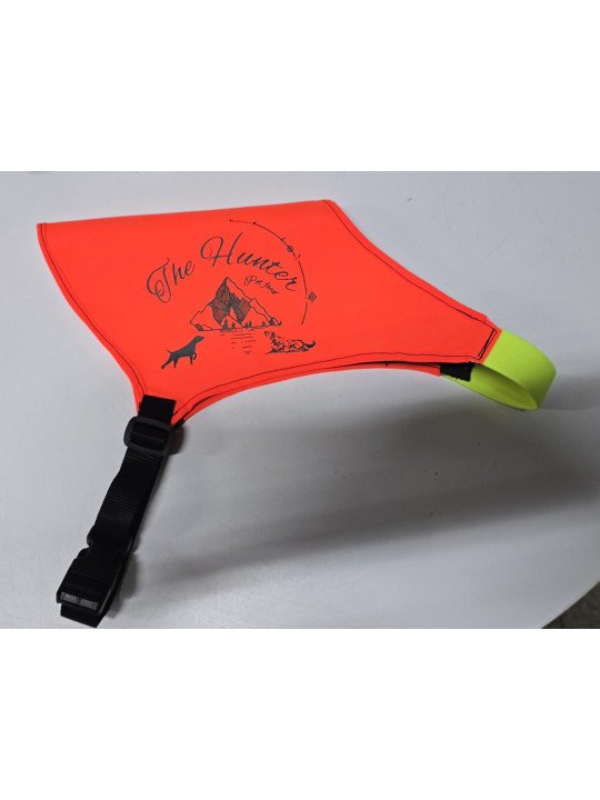 PETTORINA ALTA VISIBILITA' THE HUNTER PET FOOD  COLOR ARANCIO FLUO