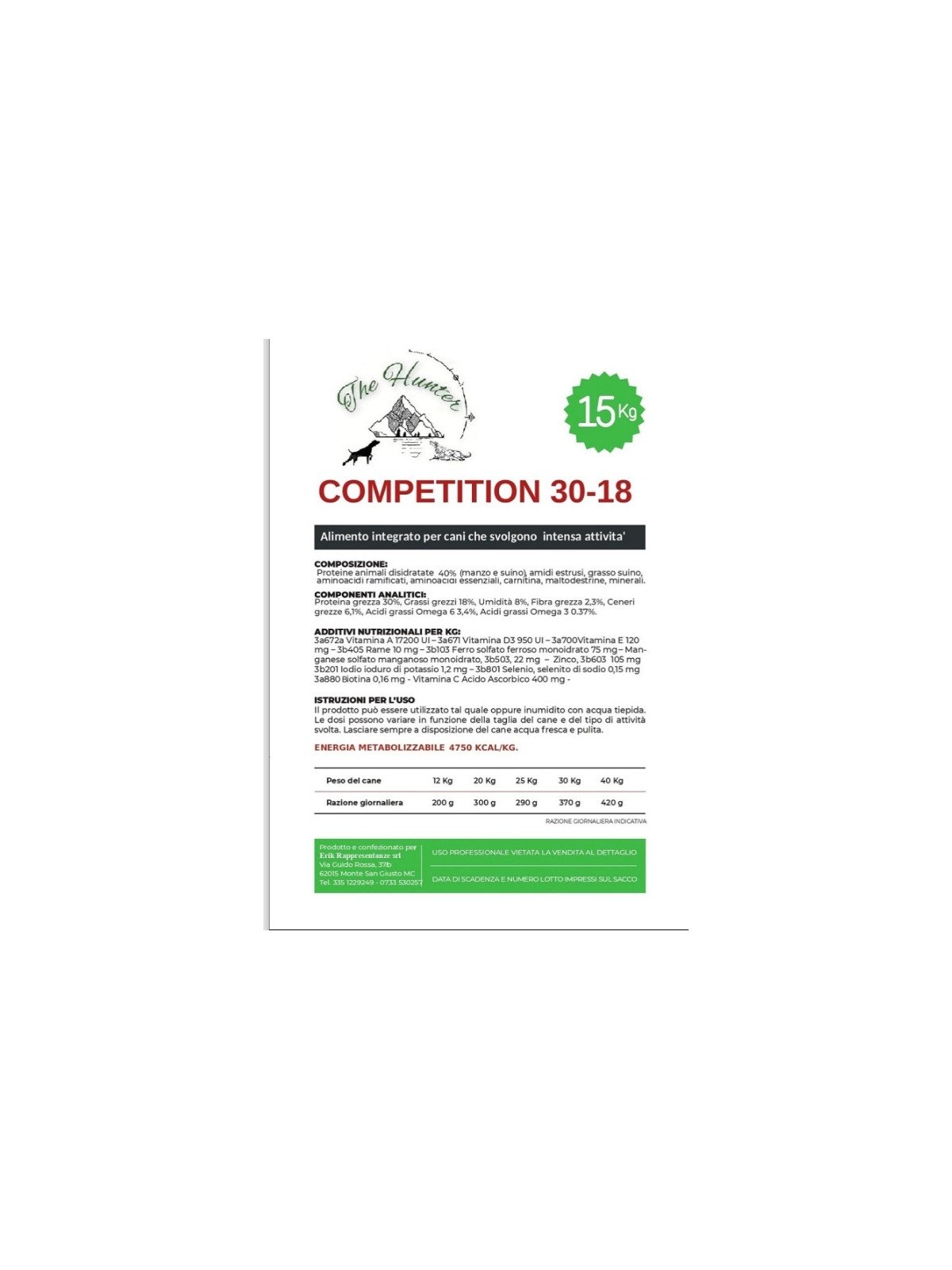 COMPETITION 30/18  4750Kcal