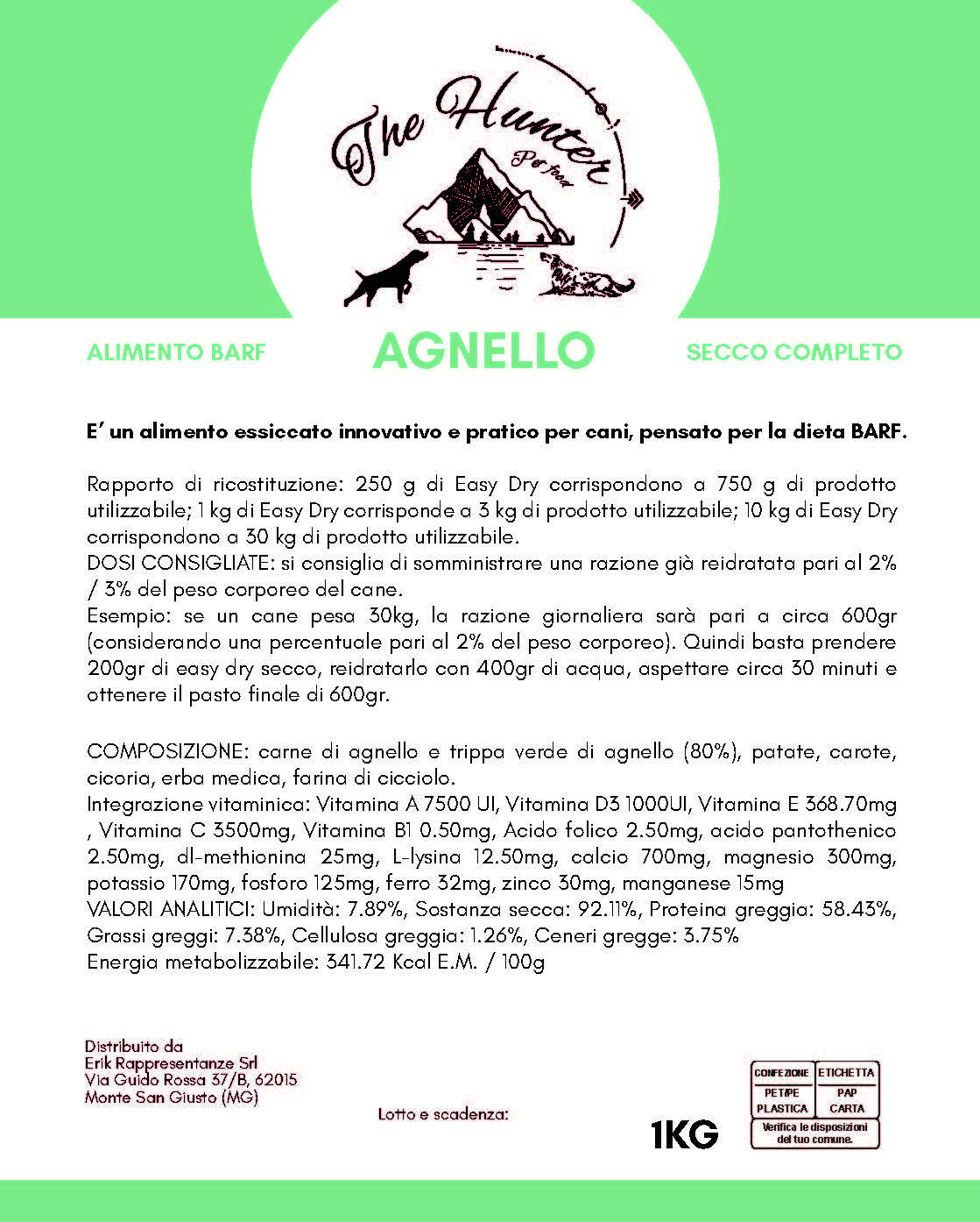 CARNE ESSICCATA DI AGNELLO etichetta