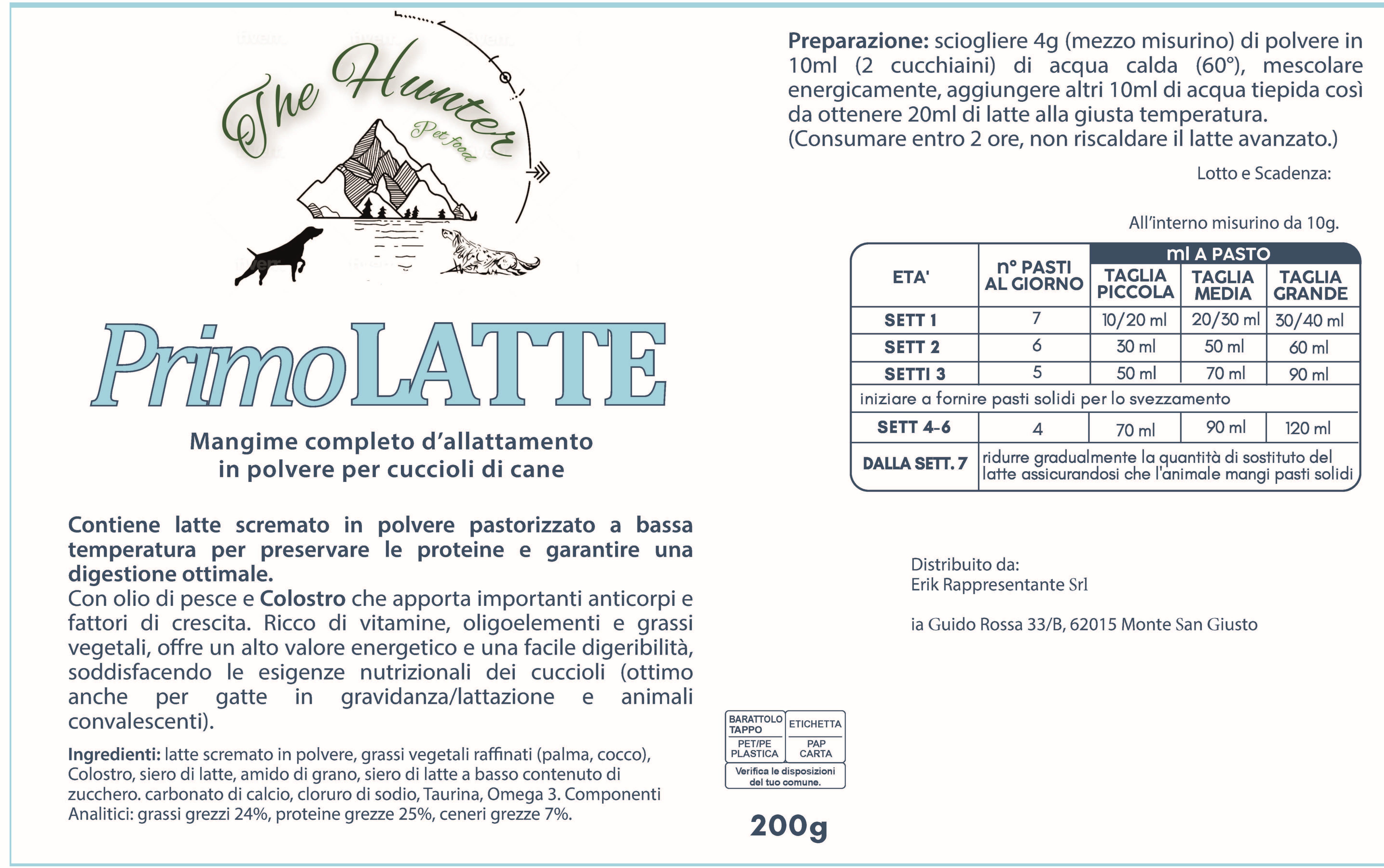 primo latte etichetta