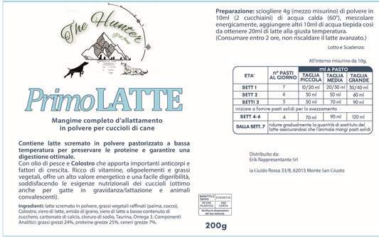 primo latte etichetta