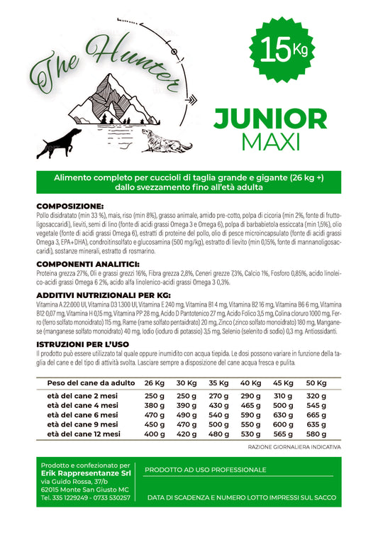Crocchette per cuccioli - JUNIOR etichetta